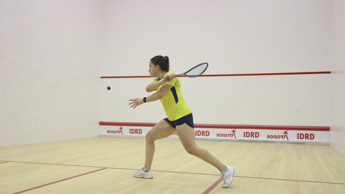 Moya durante la competencia en la que resultó ganadora.