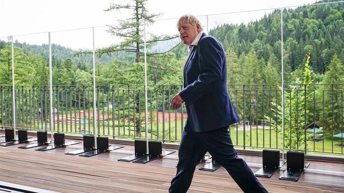El primer ministro británico, Boris Johnson, en Elmau, Alemania, la semana pasada.