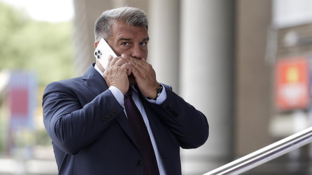 El presidente del FC Barcelona, Joan Laporta