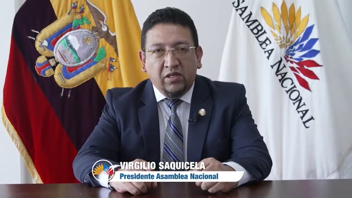 Saquicela. El presidente de la Asamblea, que quiso mediar y conspirar al mismo tiempo, grabó un video para atribuirse el éxito de los acuerdos.