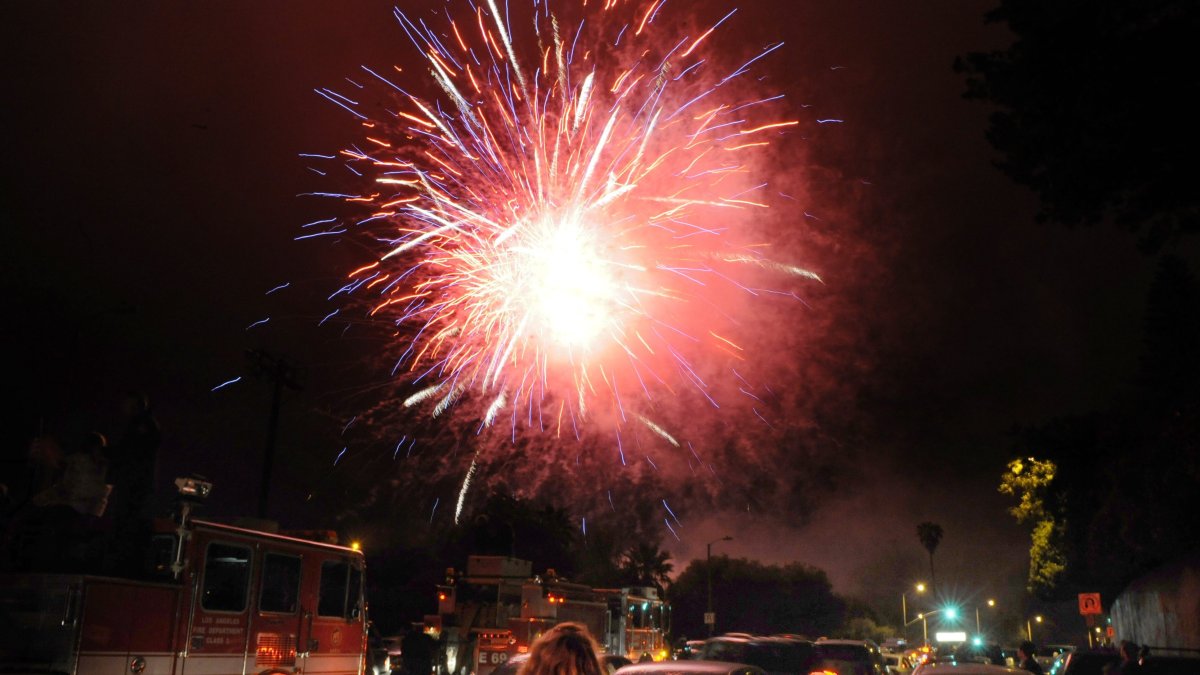 Fotografía de archivo en la que se registraron los fuegos pirotécnicos durante los festejos de un 4 de julio, en Florida (EE.UU.).
