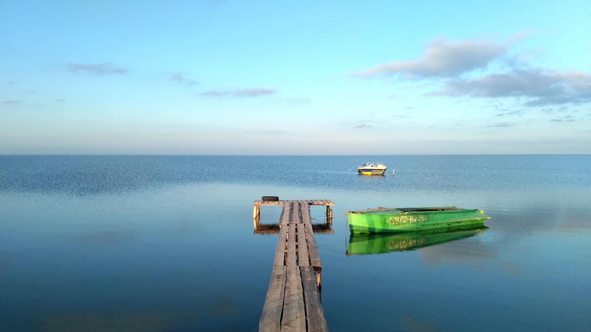 Vista de la costa del parque ucraniano de Tuzlivski lymany, una reserva natural cuya biodiversidad está siendo golpeada por la guerra en Ucrania y donde un equipo de biólogos ha detectado la muerte de miles de delfines.