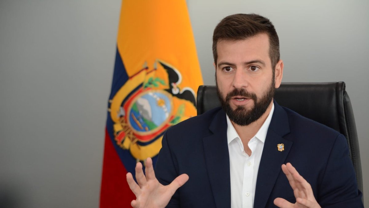 El titular de Economía y Finanzas, Pablo Arosemena, en rueda de prensa este 11 de julio de 2022.