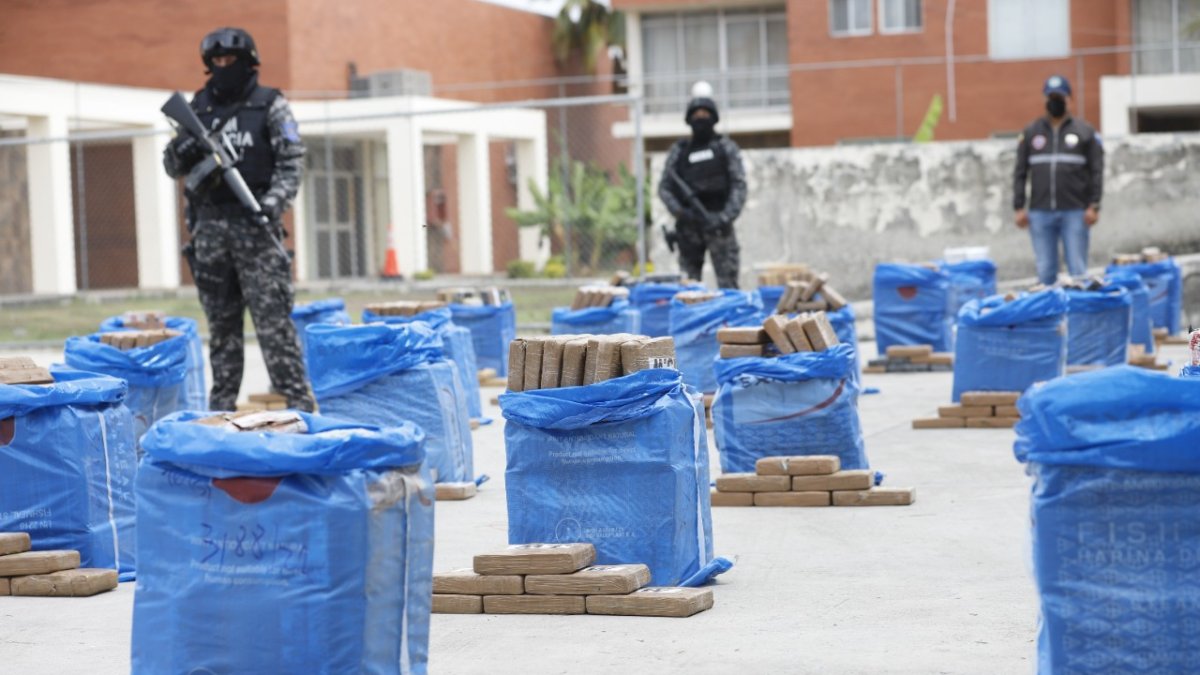 Caso. En octubre de 2021 se incautaron cinco toneladas de droga en Guayaquil. Ese año fueron 210 en total.