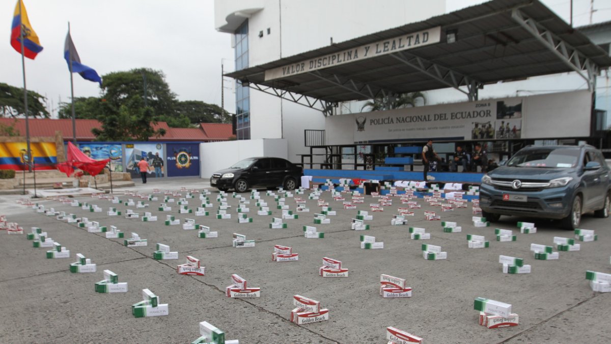 Elementos. Se decomisaron un total de 100.000 cigarrillos asiáticos.