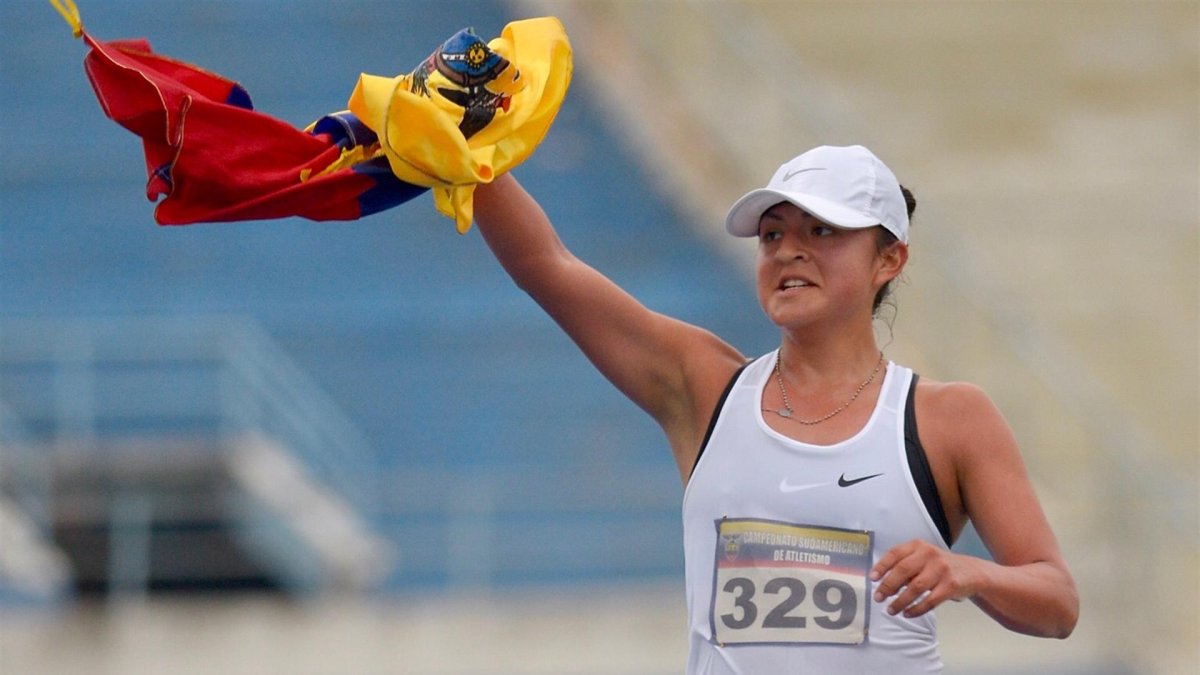 La atleta ecuatoriana Glenda Morejón