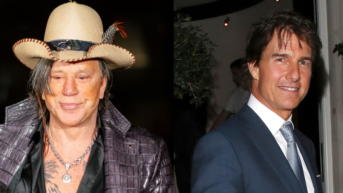 Mickey Rourke y Tom Cruise, dos actores que alcanzaron popularidad en la década del 80.