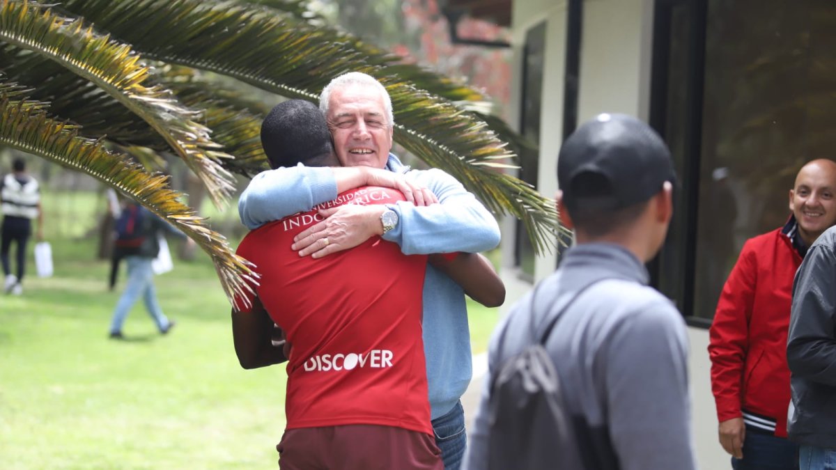 Gustavo Alfaro el en entrenamiento de Liga de Quito.