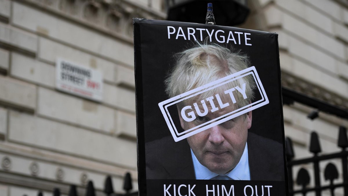 Protesta delante de Downing Street