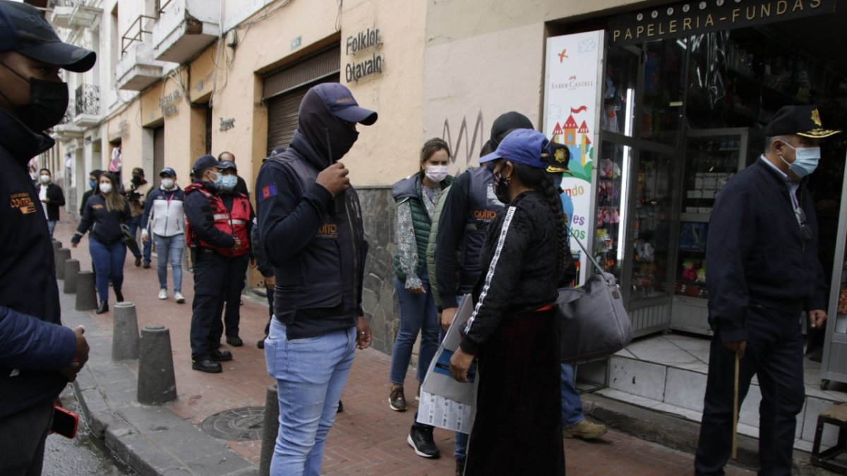 Control. La AMC realizó una ronda de rutina en el Centro Histórico, cerca del sitio del incidente