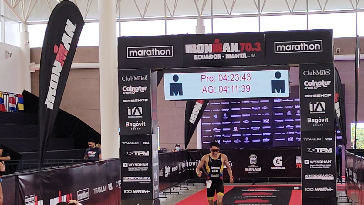 Andrés cruzó la meta como el tricolor  mejor ubicado tras los 1.9 km de  natación, 90 km de bicicleta y  y 21k de carrera.