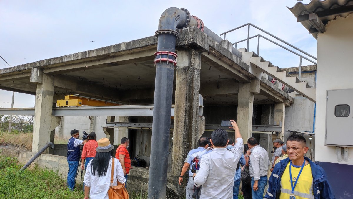 Los reservorios que se construyeron en Peñón del Río, en Durán, están aparentemente completos, pero sin ningún funcionamiento.
