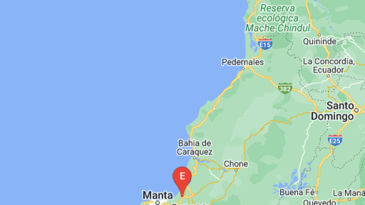 El epicentro del sismo se registró cerca del cantón Rocafuerte de la provincia de Manabí.