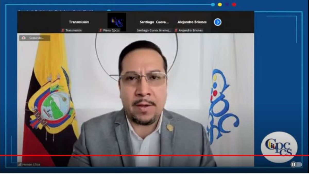 Sesión. El presidente del CPCCS declaró un receso hasta nuevo aviso.