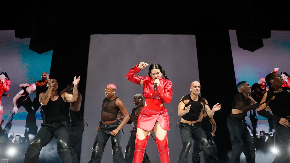 La cantante española Rosalía, durante el concierto ofrecido en Madrid el 19 de julio