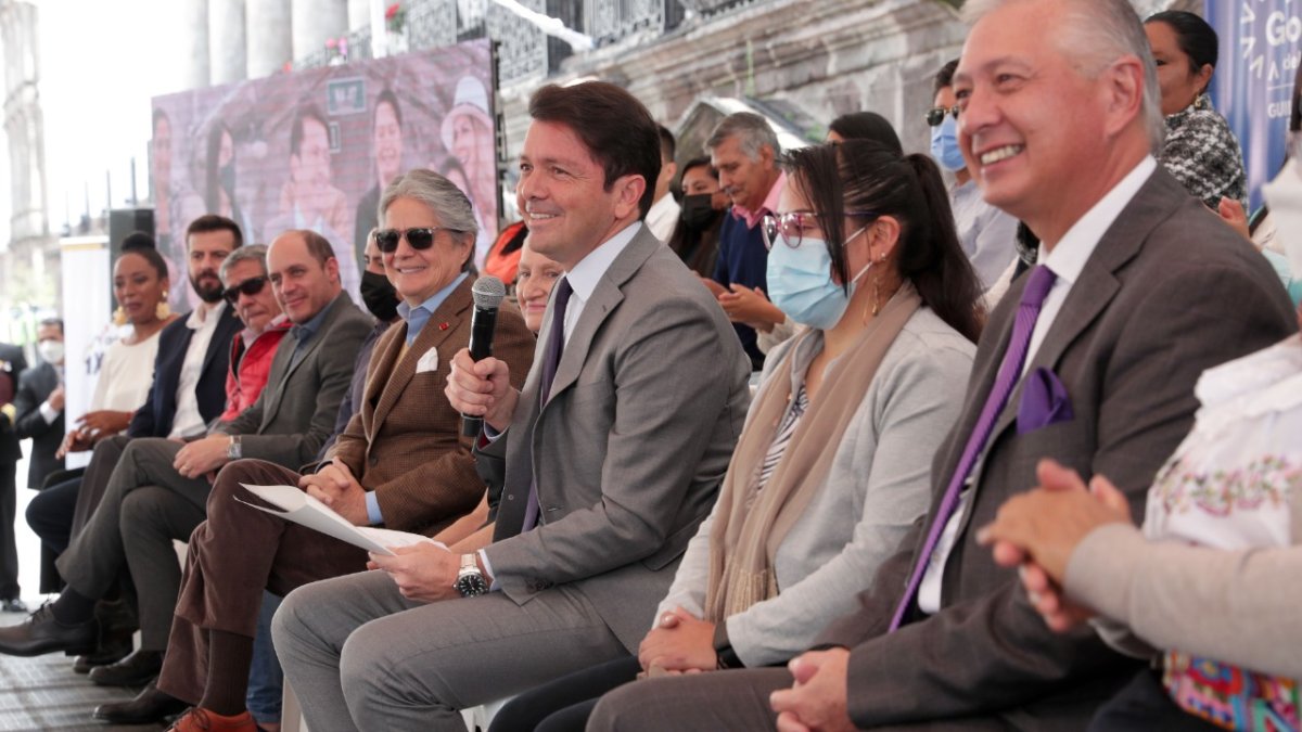 Acto. El presidente Lasso se dio ayer tiempo para acudir a un evento sobre productividad antes de viajar a EE.UU.