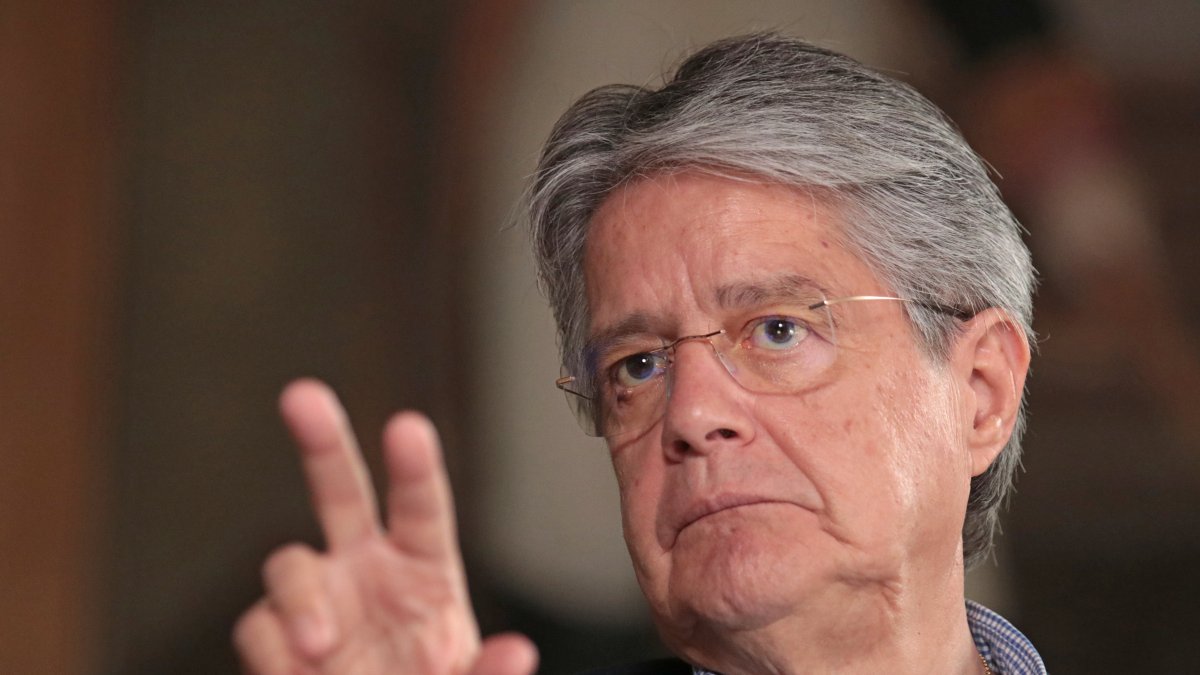 Entrevista al Presidente de la República Guillermo Lasso Mendoza, en uno de los salones de la Gobernación del Guayas en Guayaquil.