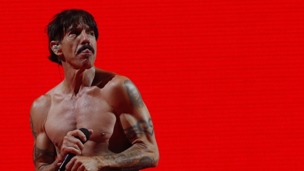 El cantante del grupo californiano Red Hot Chili Peppers, Anthony Kiedis