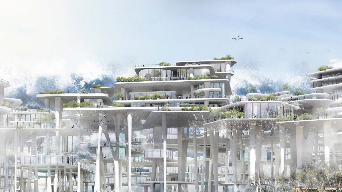 Proyecto Tsunami Park, de Wang Jue, Zhang Qian, Zhang Changsheng, Li Muchun, and Xu Jing. Imagen: eVolo Magazine.