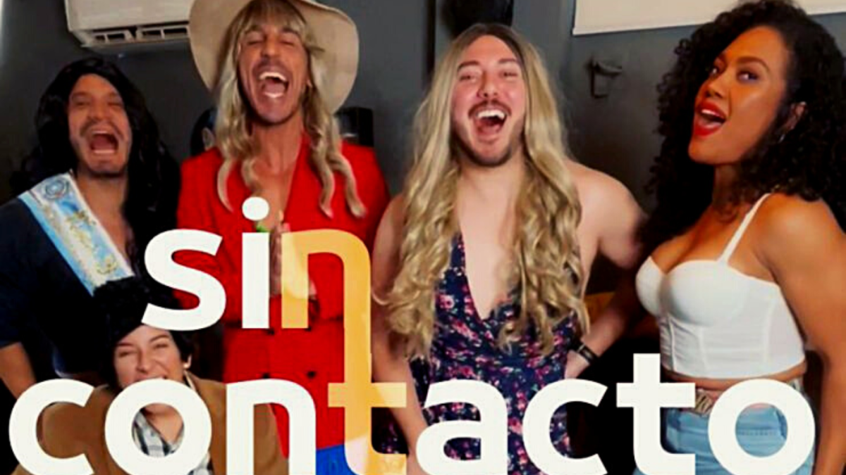 Escena de la parodia de En Contacto.