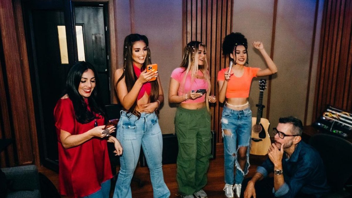 Pamela Cortés, Dayanara, Andreína y Yilda.