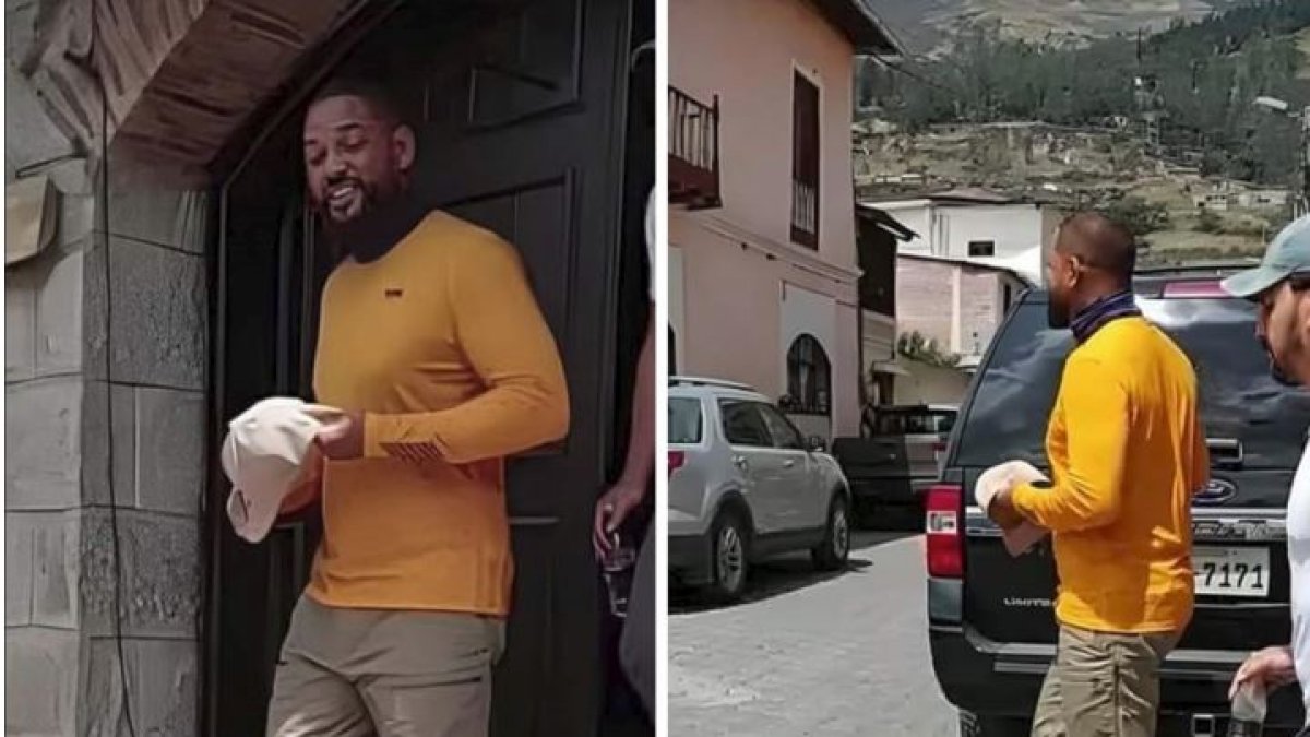 El actor recorre Alausí para filmar un documental que saldrá a la luz en 2023.