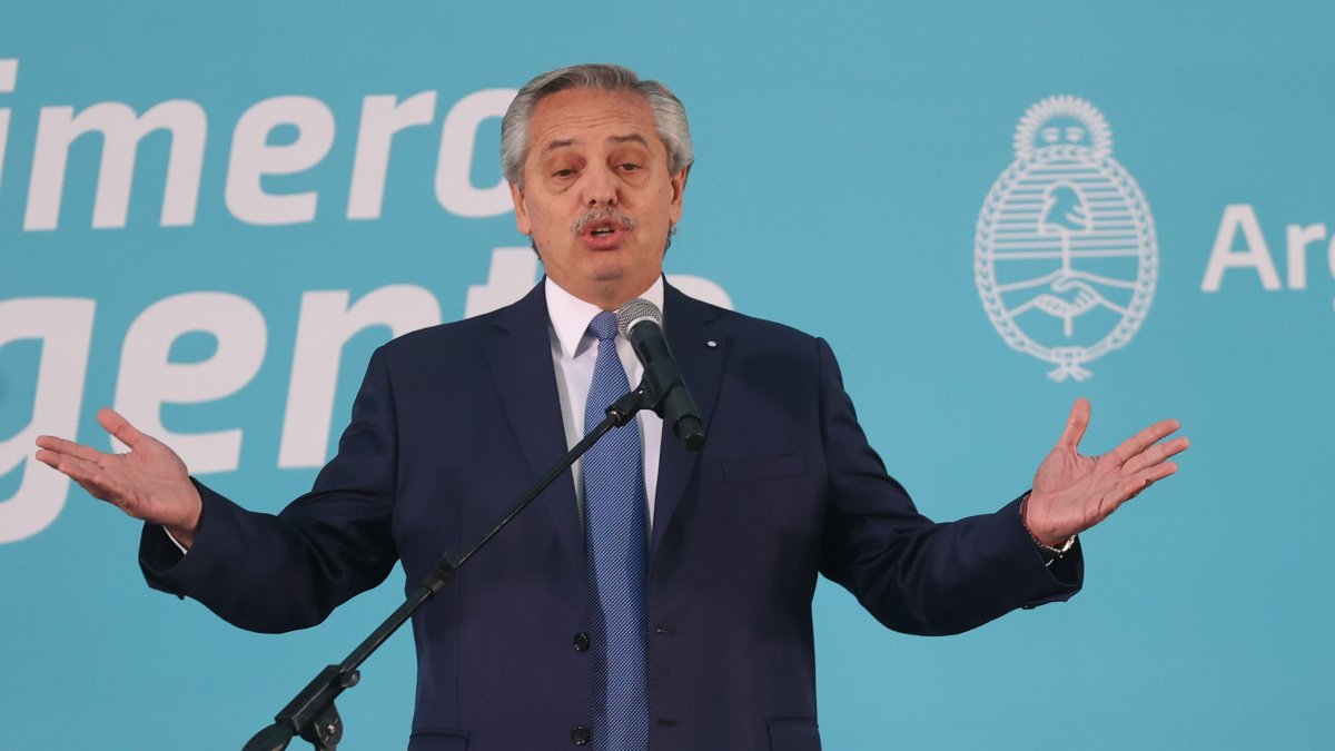 Foto de archivo del presidente de Argentina, Alberto Fernández.