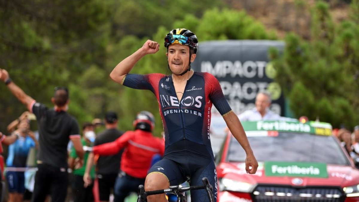 Richard Carapaz, brillante en la etapa 14 de la Vuelta a España.