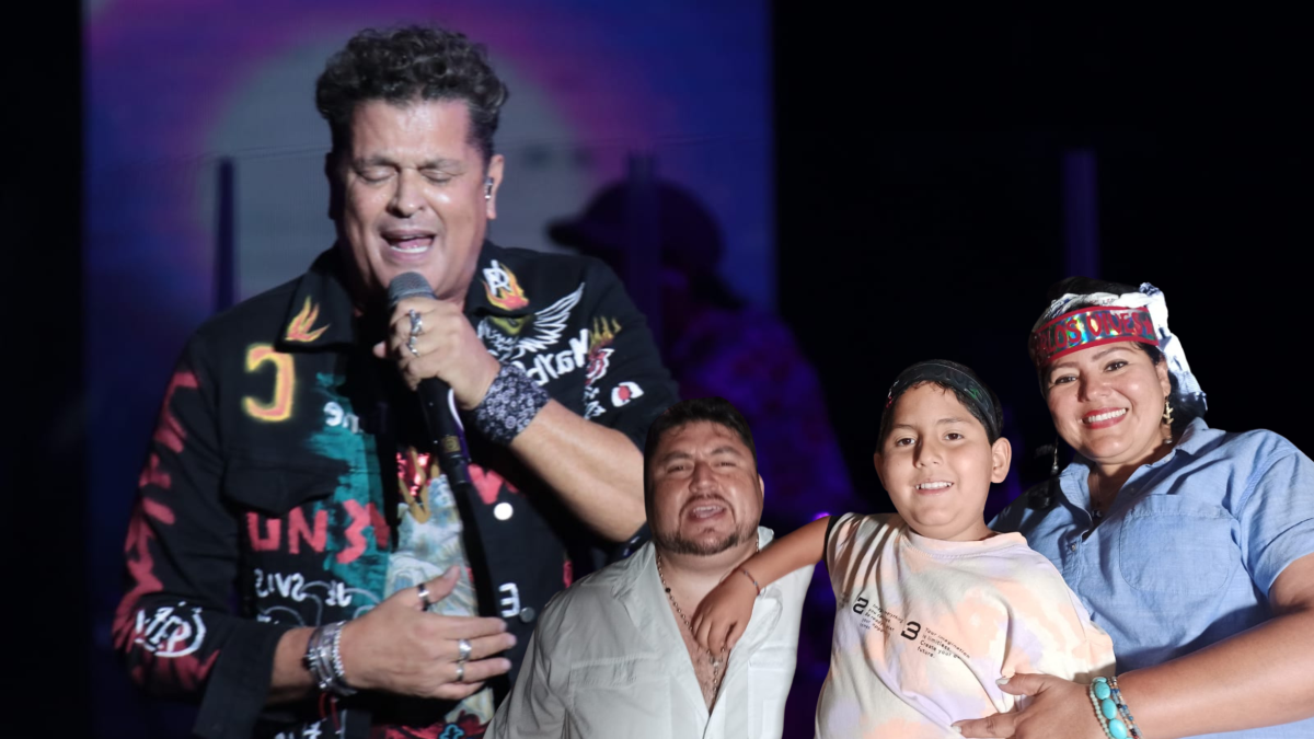 La familia Rodríguez disfrutó del concierto de Carlos Vives.