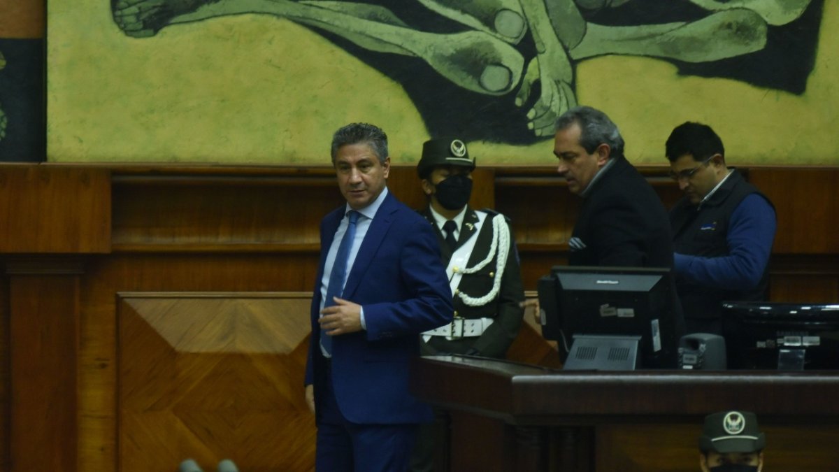 Autoridad. Fausto Murillo, presidente (e) del Consejo de la Judicatura durante su comparecencia a la Asamblea.