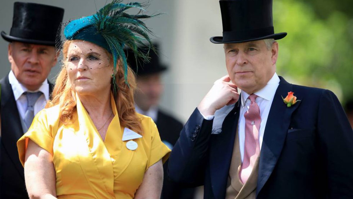 Sarah Ferguson y Andrés de Inglaterra, en Ascot, en 2019.