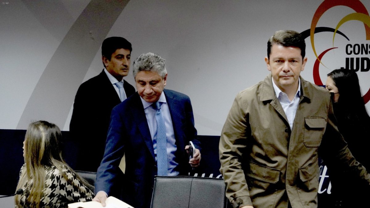 Autoridades. El presidente (e) del Consejo de la Judicatura, Fausto Murillo y el ministro de Gobierno Francisco Jiménez.