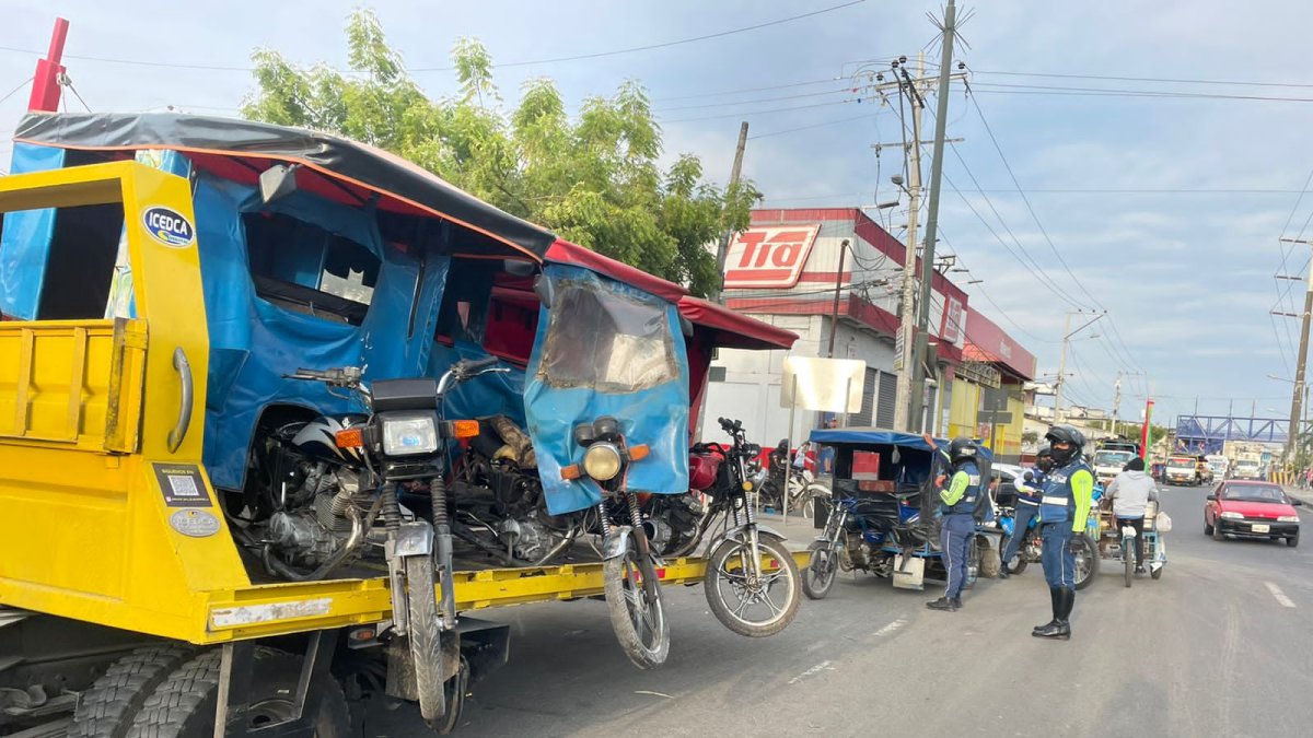 Vías. Las motocicletas retenidas  fueron llevadas a la vía a Daule.