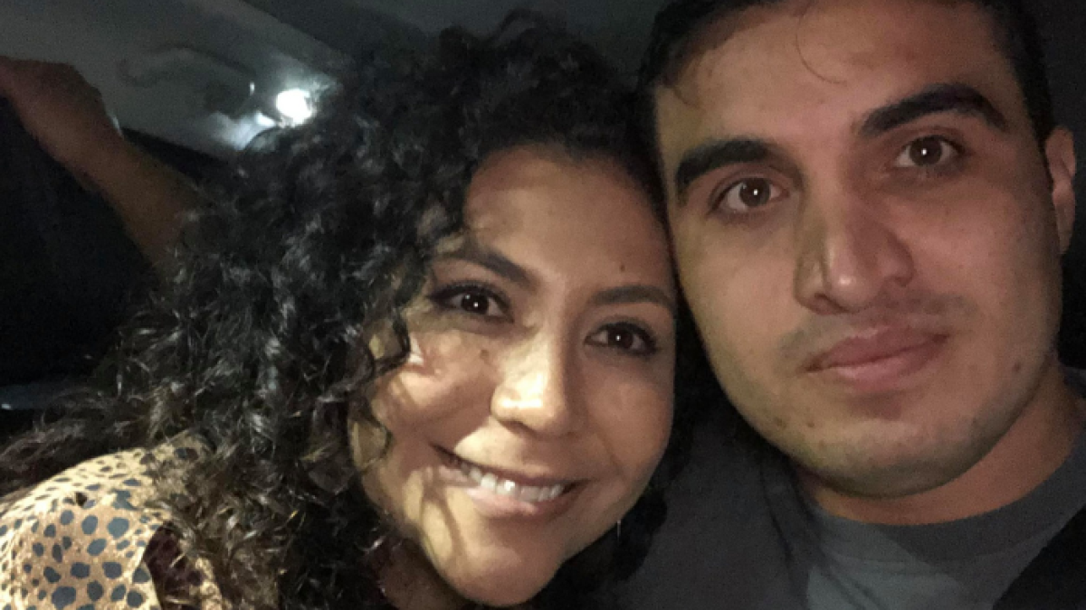 María Belén Bernal y Germán Cáceres, en un foto posteada en redes sociales.