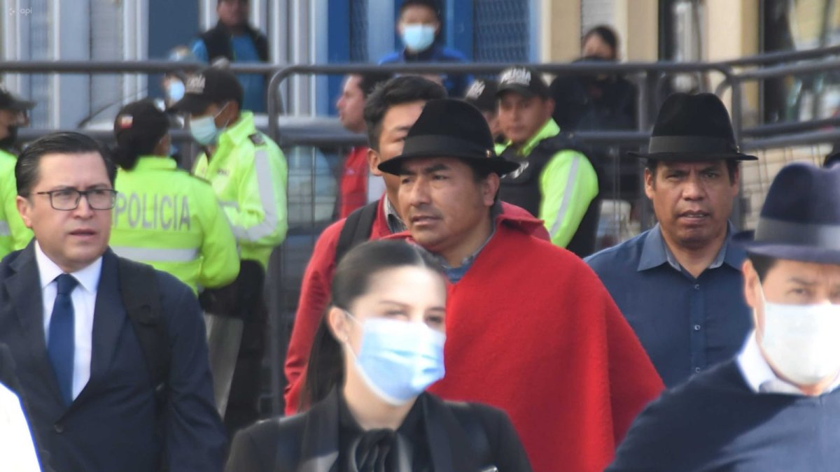 Juicio. Iza se presentó este lunes en la Unidad Judicial de Latacunga