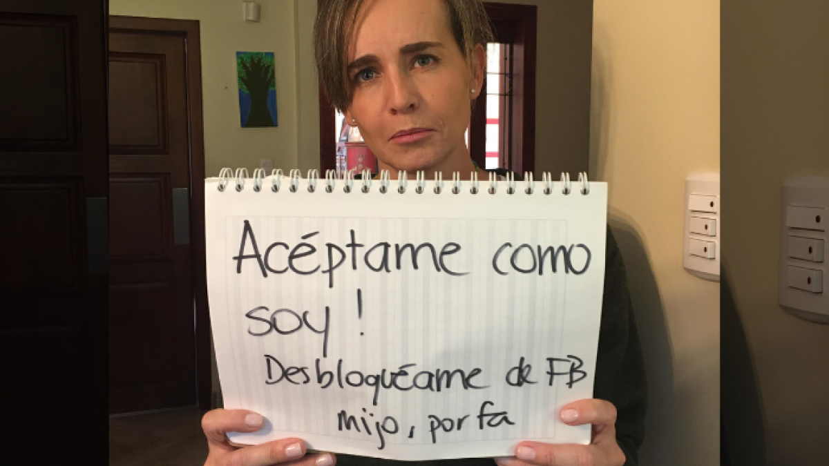 Fechas. En 2016, la ahora viceministra de Educación le pidió públicamente a su hijo que la desbloquee de la red social.