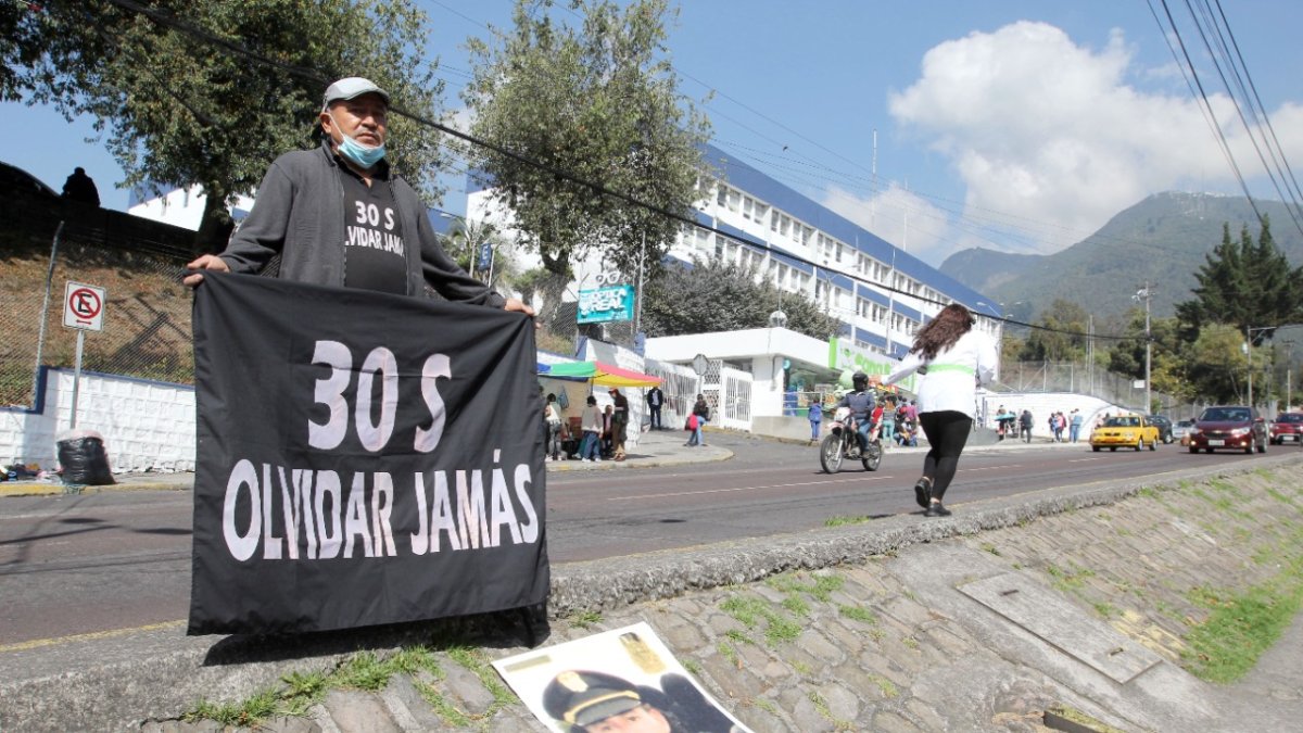 Acto. Ramiro Panchi volvió a pedir justicia por el asesinato de su hijo.