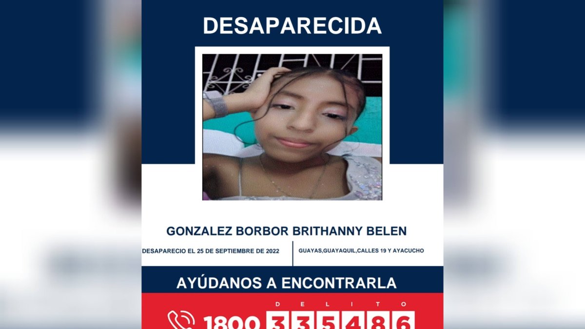 La adolescente está desaparecida desde el domingo 25 de septiembre.