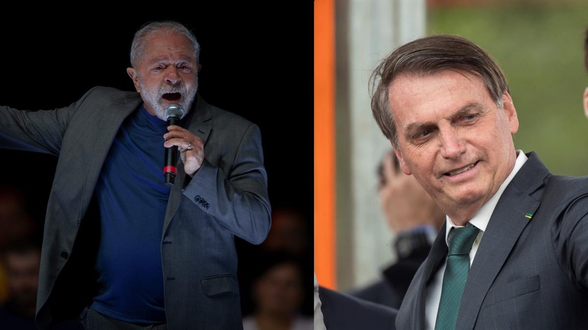 Combo de fotografías de archivo que muestra a los candidatos presidenciales brasileños Luiz Inácio Lula da Silva y Jair Bolsonaro.