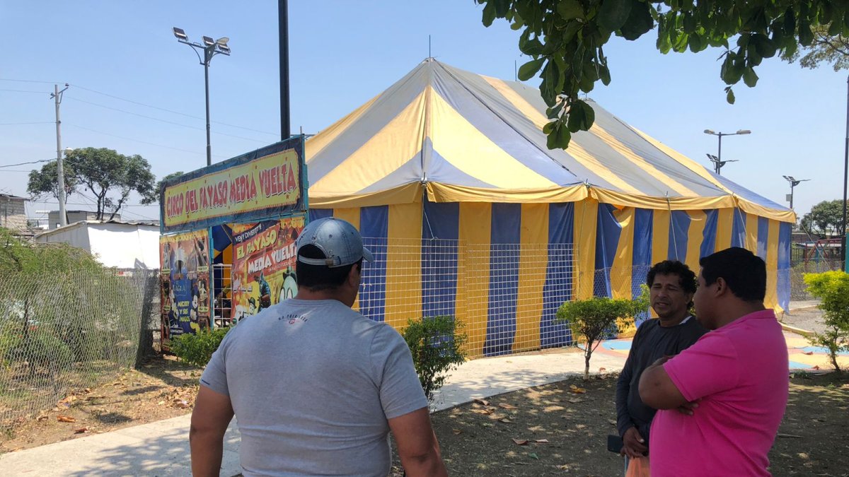 Hecho. La carpa se ubicó en un área verde, indicó el Municipio.