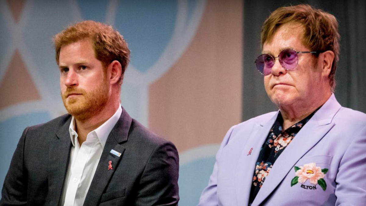 El príncipe Harry y Elton John.