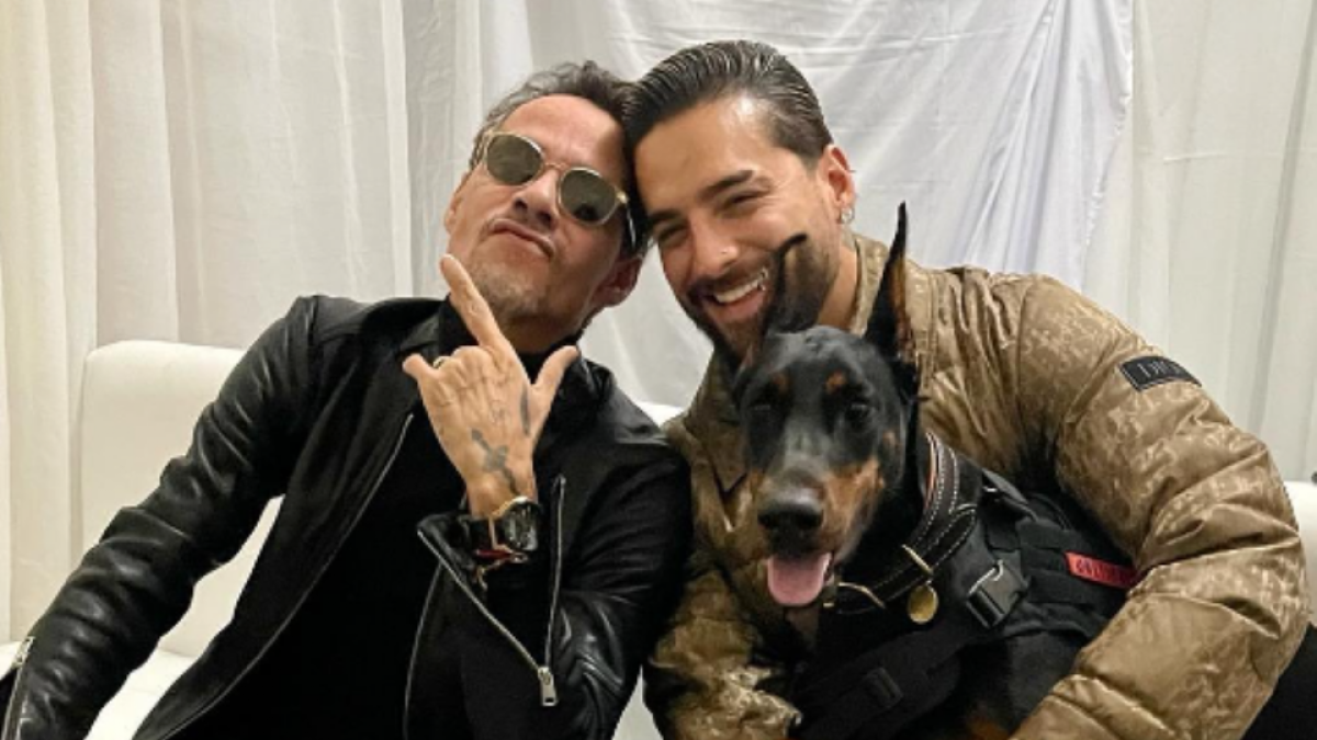 El colombiano con Marc Anthony y Karma.