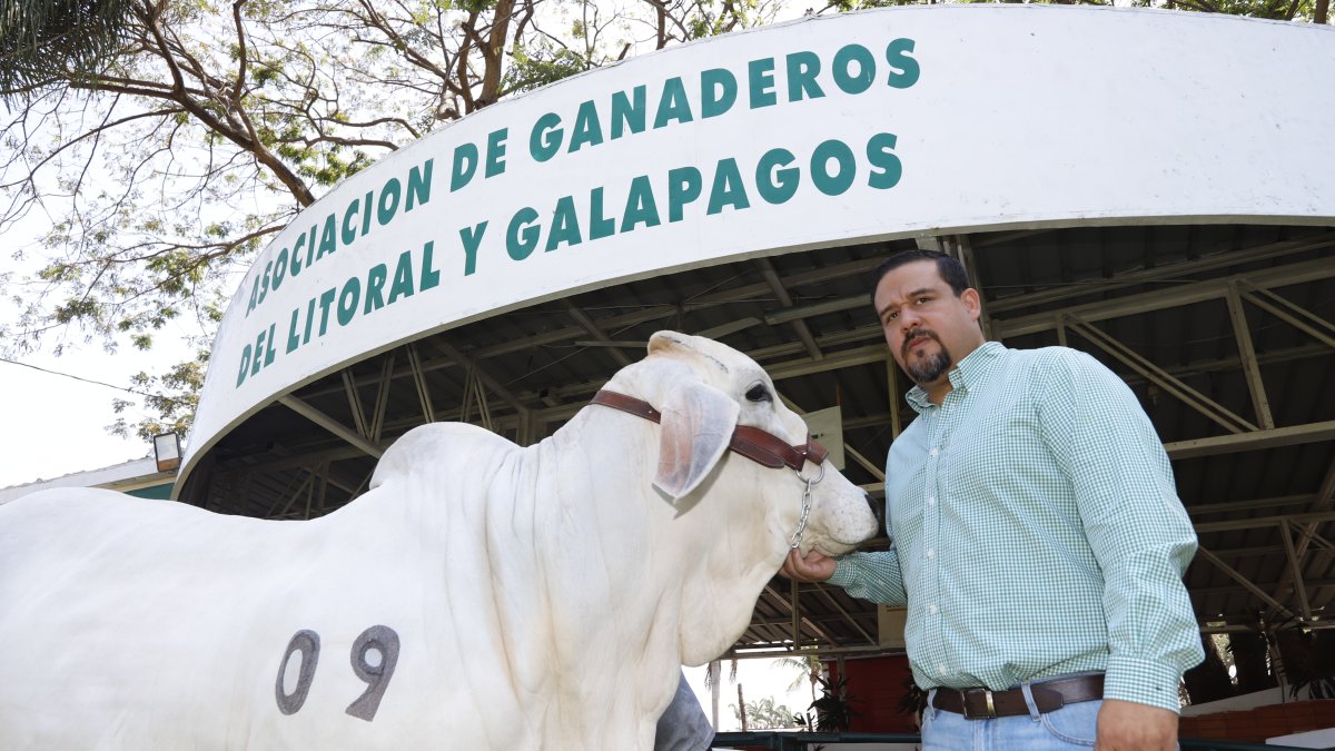 Líder.- Carlos Encalada, el nuevo presidente de la Asociación de Ganaderos del Litoral y Galápagos.