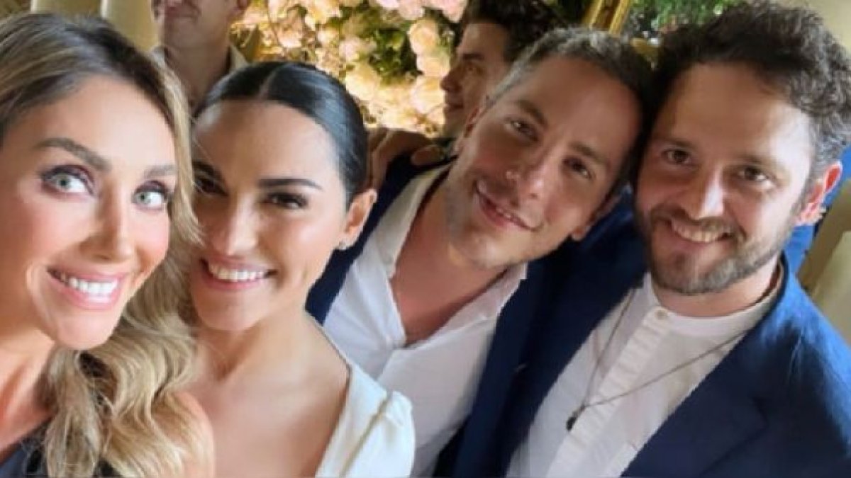 Anahí, Maite Perroni, Christian Chávez y Christopher Uckermann se juntaron para celebrar la boda