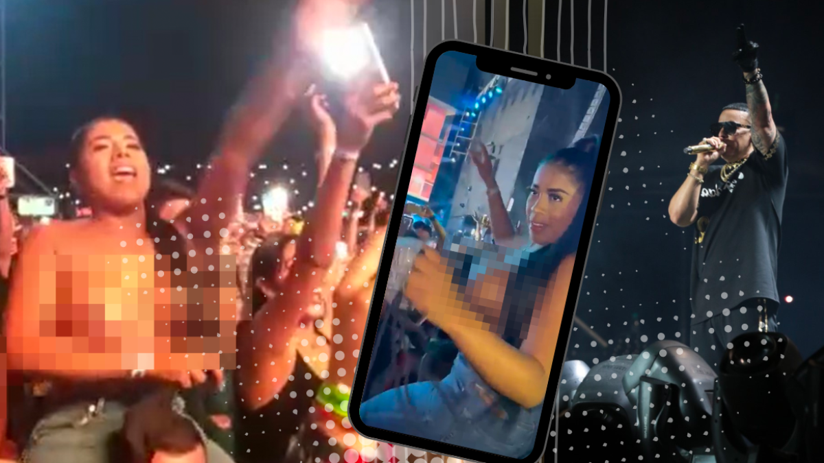 Una seguidora del cantante urbano dejó ver sus encantos.