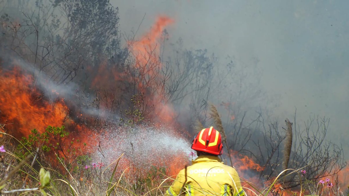 Incendio forestal en Cuenca