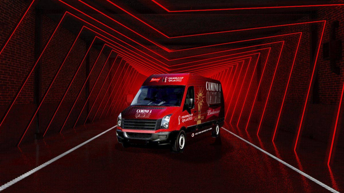 Camino a Qatar, con Budweiser.