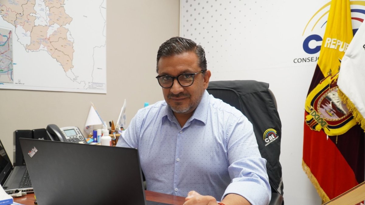 El director provincial del Consejo Nacional Electoral en Los Ríos, Juan Cevallos.