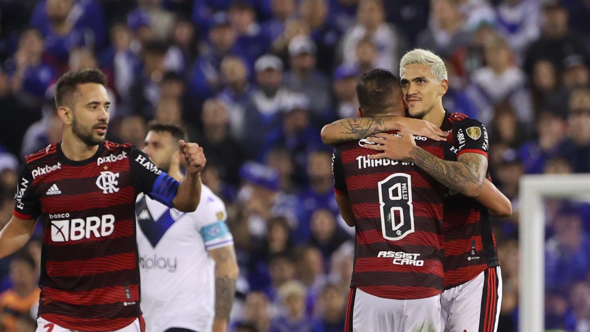 Fotografía de archivo de jugadores de Flamengo.