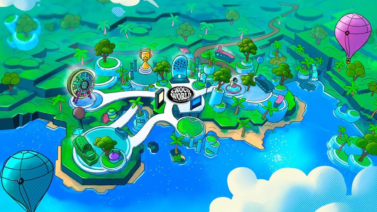 Imagen en el mundo virtual de Crocs.